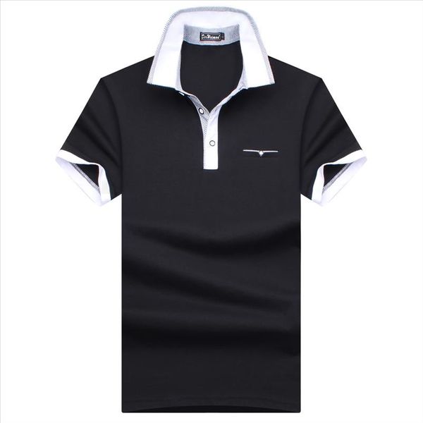 

plus size s 10xl 2021 new brand fashion 95% mercerized cotton men polo shirt summer short sleeve polos shirt mens solid shirt, White;black