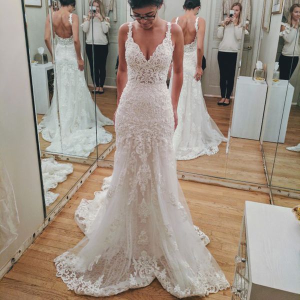 retro wedding dresses 2021 mermaid robe de mariee elegant bridal gowns mermaid v neck backless lace vestidos de noiva, White
retro wedding dresses 2021 mermaid robe de mariee elegant bridal gowns mermaid v neck backless lace vestidos de noiva, White