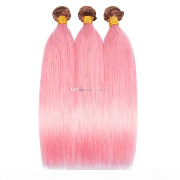 two tone dark brown and pink human hair bundles ombre color silky straight virgin human hair wefts piano color hair 3bundles, Black
two tone dark brown and pink human hair bundles ombre color silky straight virgin human hair wefts piano color hair 3bundles, Black