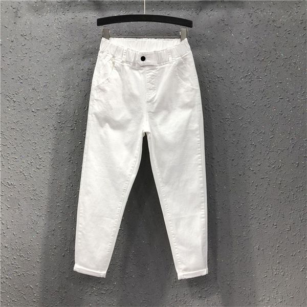 spring summer women ankle-length pants plus size solid cotton denim loose harem pants white black elastic waist jeans -3xl d68 201225, Blue
spring summer women ankle-length pants plus size solid cotton denim loose harem pants white black elastic waist jeans -3xl d68 201225, Blue