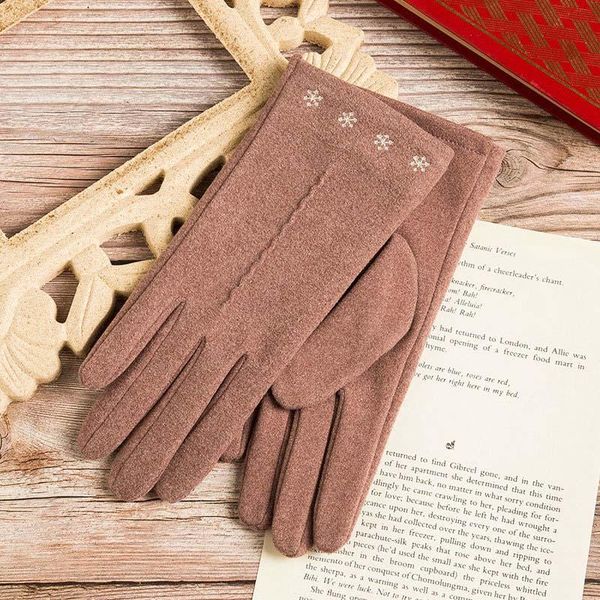 five fingers gloves female snowflake embroidery sport cycling mittens women winter keep warm soft touch screen thin cotton driving i19, Blue;gray 
five fingers gloves female snowflake embroidery sport cycling mittens women winter keep warm soft touch screen thin cotton driving i19, Blue;gray