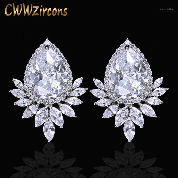 cwwzircons brand trendy diamante women ear jewelry silver color sparkling big teardrop cubic zirconia earrings cz3771, Golden;silver
cwwzircons brand trendy diamante women ear jewelry silver color sparkling big teardrop cubic zirconia earrings cz3771, Golden;silver