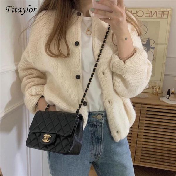 fitaylor new spring women sweater casual single breasted knitted female o-neck cardigans loose fit ladies short knitwear 1, White
fitaylor new spring women sweater casual single breasted knitted female o-neck cardigans loose fit ladies short knitwear 1, White