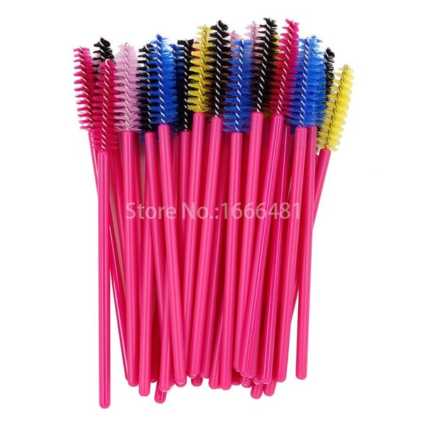 makeup brushes 200pcs/lot nylon disposable mascara wands lashes rose pink color 
makeup brushes 200pcs/lot nylon disposable mascara wands lashes rose pink color