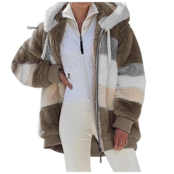 2021 winter women's coat fashion casual stitching plaid ladies clothes hooded zipper ladies coat lamb hair women jacket, Black
2021 winter women's coat fashion casual stitching plaid ladies clothes hooded zipper ladies coat lamb hair women jacket, Black