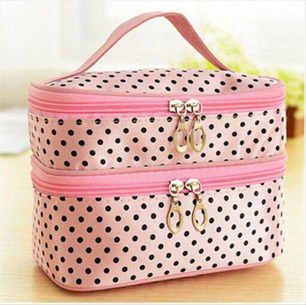 cosmetic bags travel makeup cosmetic toiletry case washable double layer organizer storage pouch hanging bag drop shipping
