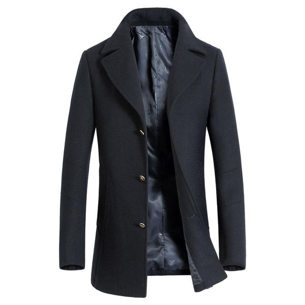 men's wool & blends men jacket long coat winter woolen autumn business exquisite clothes nice navy clothing fashion, Black
men's wool & blends men jacket long coat winter woolen autumn business exquisite clothes nice navy clothing fashion, Black