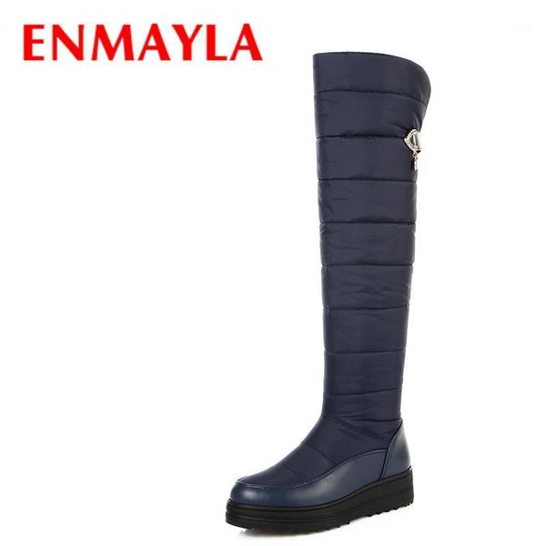 enmayla winter long snow boots women flats platform over the knee high boots blue crystal shoes woman warm thigh high1, Black
enmayla winter long snow boots women flats platform over the knee high boots blue crystal shoes woman warm thigh high1, Black