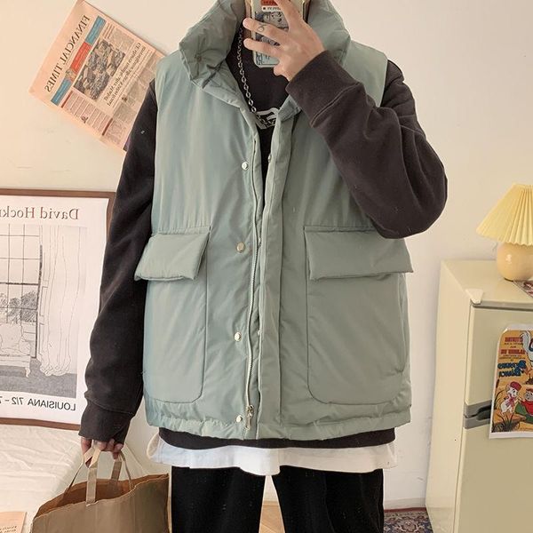 winter thickened vest men's warm fashion casual stand-up collar vest coat men streetwear korean loose jacket mens m-xl, Black;white
winter thickened vest men's warm fashion casual stand-up collar vest coat men streetwear korean loose jacket mens m-xl, Black;white