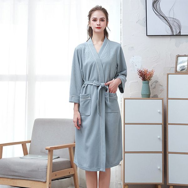 2021 new bathrobe women's summer kimono solid sleepwear pockets dressing gown v-neck three sleeve waffle with belt peignoirs 43nv, Black;red
2021 new bathrobe women's summer kimono solid sleepwear pockets dressing gown v-neck three sleeve waffle with belt peignoirs 43nv, Black;red