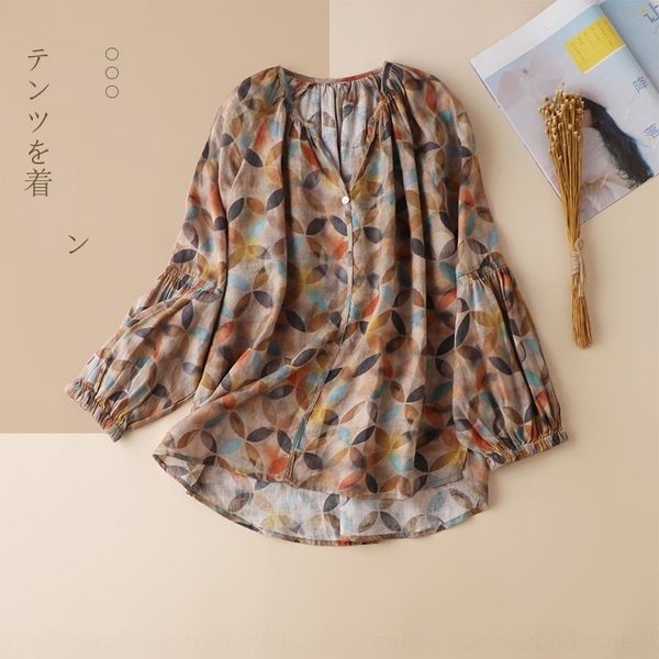 sevqq 5310 early autumn new printed with for women t-shirt t-shirt linen elastic cuffs long sleeve loose cotton v-neck linen for women dl, White
sevqq 5310 early autumn new printed with for women t-shirt t-shirt linen elastic cuffs long sleeve loose cotton v-neck linen for women dl, White