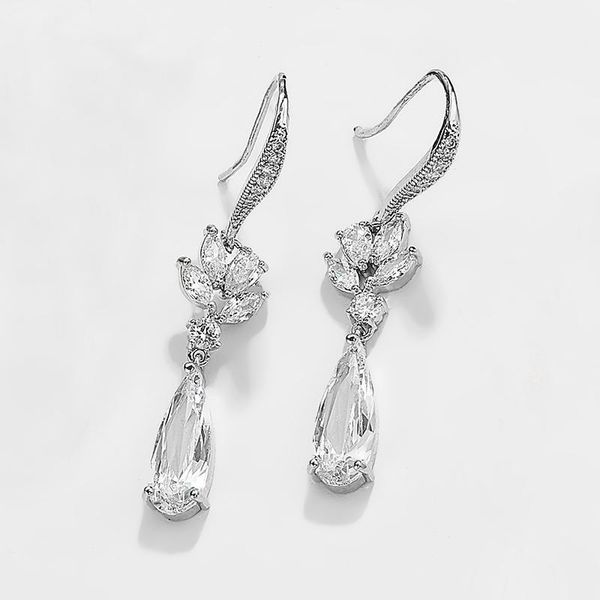 zakol white color water drop shape zircon crystal pendant hook earrings for bridal women wedding jewelry fsep24131, Silver
zakol white color water drop shape zircon crystal pendant hook earrings for bridal women wedding jewelry fsep24131, Silver