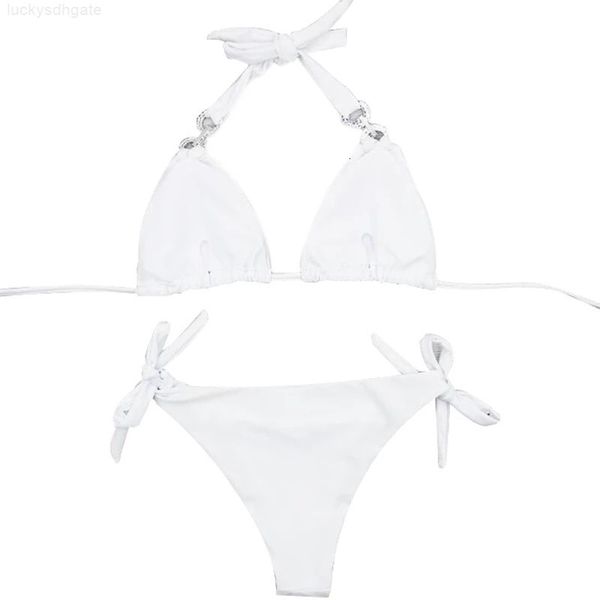 set swimwear women brazilian bikini bandage solid swimsuit cut out summer beach bathing suits swim, White;black
set swimwear women brazilian bikini bandage solid swimsuit cut out summer beach bathing suits swim, White;black