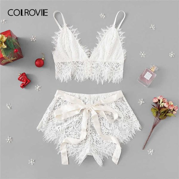 colrovie white solid tie eyelash ribbon christmas lace intimates women lingerie set 2021 fashion bralette underwear bra set 210122, Red;black
colrovie white solid tie eyelash ribbon christmas lace intimates women lingerie set 2021 fashion bralette underwear bra set 210122, Red;black