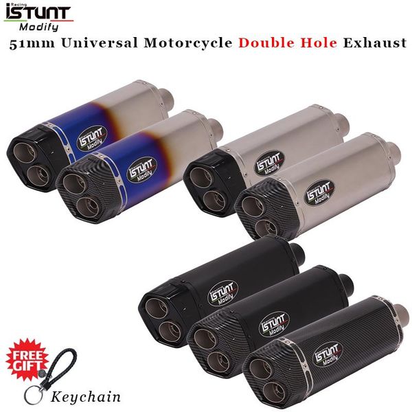51mm universal motorcycle double hole exhaust escape moto exhaust motocross muffler scooter for bwm f850gs x- pcx
51mm universal motorcycle double hole exhaust escape moto exhaust motocross muffler scooter for bwm f850gs x- pcx