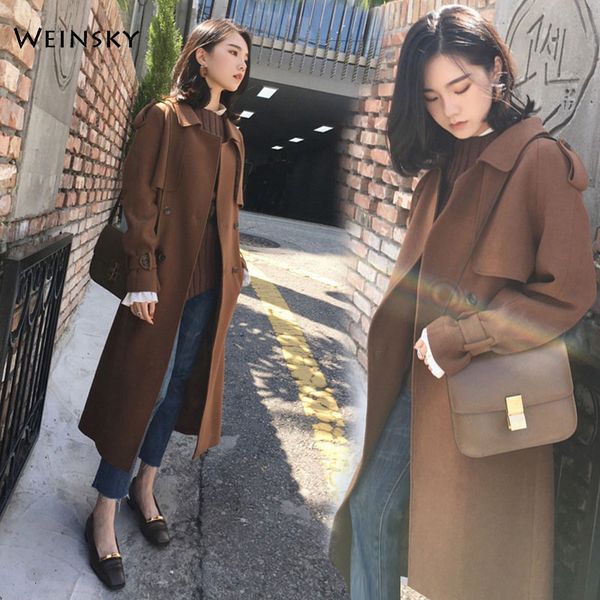 2019 new elegant solid color outwear ladies office coat vintage style long women trench
2019 new elegant solid color outwear ladies office coat vintage style long women trench