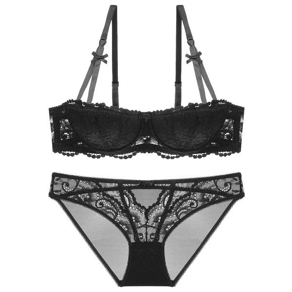 2021 european and american girls thin 1/2 half cup lace plus size white black ladies lolita style underwear bra set, Red;black
2021 european and american girls thin 1/2 half cup lace plus size white black ladies lolita style underwear bra set, Red;black