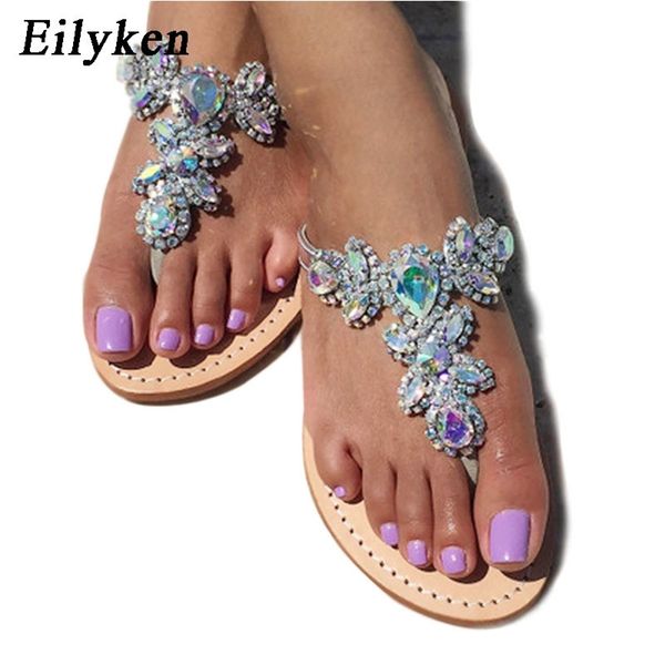 eilyken 2020 new leisure woman sandals slippers shoes rhine stones crystal chains gladiator flat sandals plus size 35-43 y200702, Black
eilyken 2020 new leisure woman sandals slippers shoes rhine stones crystal chains gladiator flat sandals plus size 35-43 y200702, Black