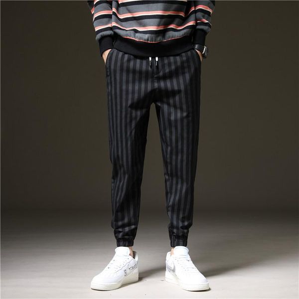 men's pants icpans striped harem men jogger casual elastic waist korea style stretch pencil mens clothing 52.8% cotton, Black
men's pants icpans striped harem men jogger casual elastic waist korea style stretch pencil mens clothing 52.8% cotton, Black