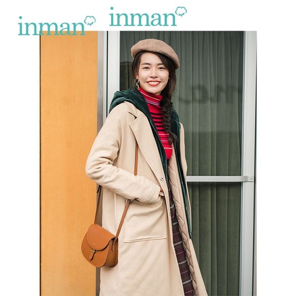 inman winter new arrival hooded turn down collar loose style fake two pieces cotton outerwear women long cotton coat 201019, Black
inman winter new arrival hooded turn down collar loose style fake two pieces cotton outerwear women long cotton coat 201019, Black