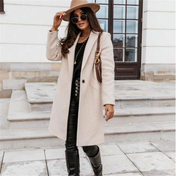 women's wool & blends female long coats full length sleeves loose casual maxi jackets women single buttons solid color outerwear warm w, Black
women's wool & blends female long coats full length sleeves loose casual maxi jackets women single buttons solid color outerwear warm w, Black