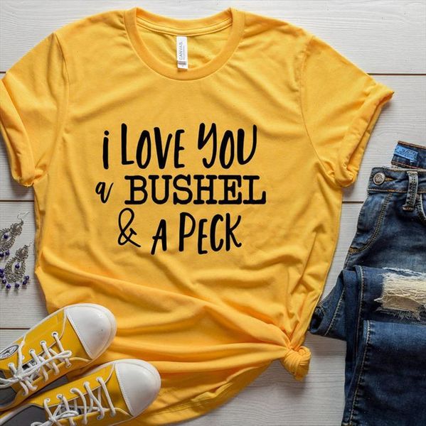 i love you a bushel and a peck tshirt cotton casual funny t shirt lady yong girl tee 5 colors drop, White
i love you a bushel and a peck tshirt cotton casual funny t shirt lady yong girl tee 5 colors drop, White