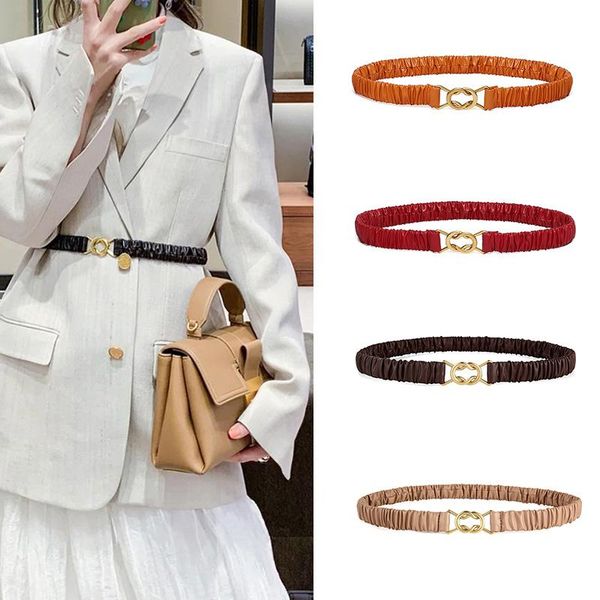 belts for women pu leather elastic waistband golden alloy buckle dress belts ladies female designer waist band, Black;brown
belts for women pu leather elastic waistband golden alloy buckle dress belts ladies female designer waist band, Black;brown