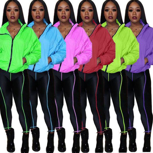 fashion women sport clothing sets fluorescent color tracksuits long sleeve zipper jacket coats pants two piece outfits jogger suit f110602, White
fashion women sport clothing sets fluorescent color tracksuits long sleeve zipper jacket coats pants two piece outfits jogger suit f110602, White