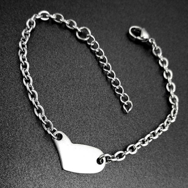 heart oval trendy charm titanium round steel chain for women men blank own engraved bracelets fashion party jewelry gifts, Black
heart oval trendy charm titanium round steel chain for women men blank own engraved bracelets fashion party jewelry gifts, Black