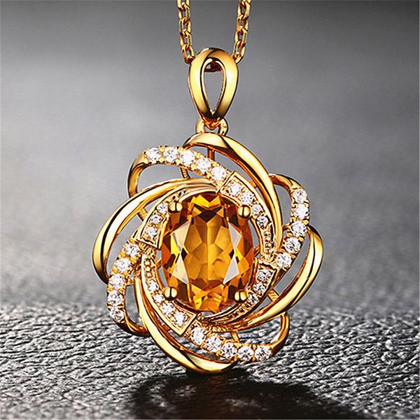 2 carats yellow crystal citrine gemstones diamonds pendant necklaces for women gold tone choker chain jewelry bijoux bague gifts, Black
2 carats yellow crystal citrine gemstones diamonds pendant necklaces for women gold tone choker chain jewelry bijoux bague gifts, Black