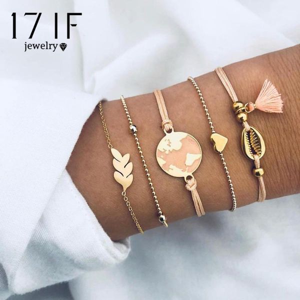 charm bracelets daxi 5 pcs/ set fashion vintage map leaves heart bracelet shell tassel beads chain leather female jewelry gifts, Golden;silver
charm bracelets daxi 5 pcs/ set fashion vintage map leaves heart bracelet shell tassel beads chain leather female jewelry gifts, Golden;silver