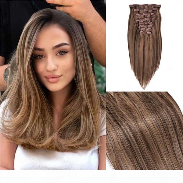 premium quality human hair clip in hair extensions highlights #4 color mixed with #27 balayage color clip on hair extensions 120g, Black;brown
premium quality human hair clip in hair extensions highlights #4 color mixed with #27 balayage color clip on hair extensions 120g, Black;brown