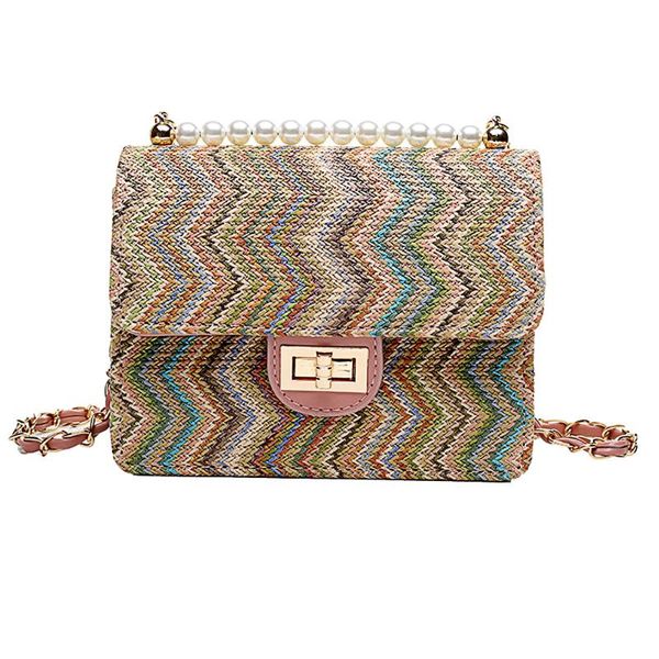 women crossbody beach straw wave fashion messenger bags wild pearl chain shoulder bag hand weave small square handbag lady purse
women crossbody beach straw wave fashion messenger bags wild pearl chain shoulder bag hand weave small square handbag lady purse