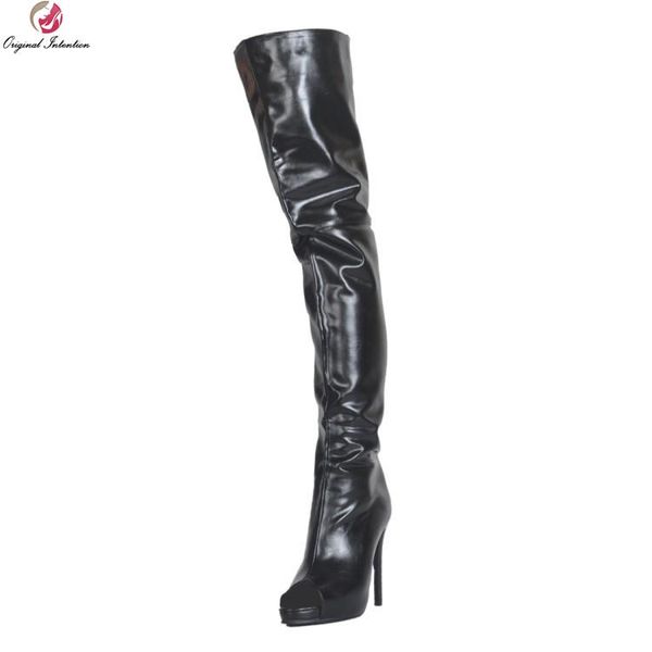 original intention stylish women over-the-knee boots platform peep toe thin heels boots fashion black shoes woman plus size 4-15
original intention stylish women over-the-knee boots platform peep toe thin heels boots fashion black shoes woman plus size 4-15