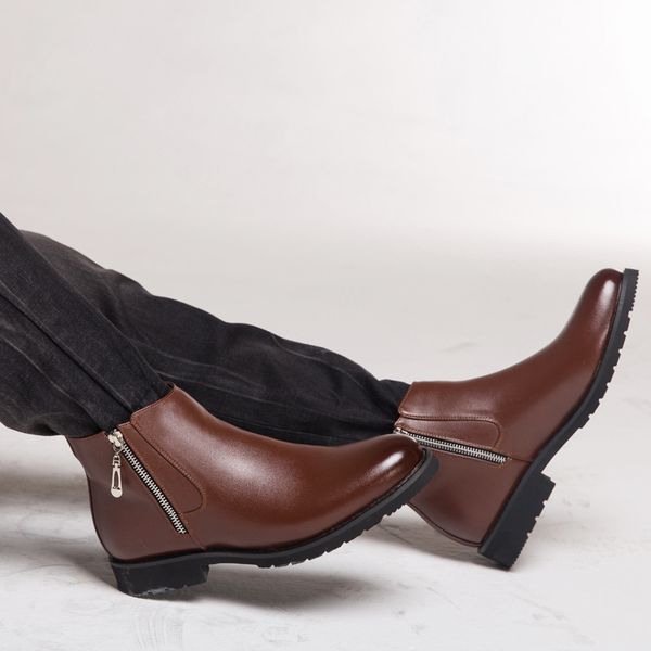 winter men's boots warm fur snow boots, pointed side zipper business men's short boots, fashion soft leather cotton shoes, Black
winter men's boots warm fur snow boots, pointed side zipper business men's short boots, fashion soft leather cotton shoes, Black