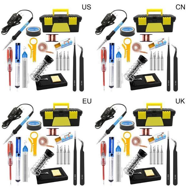 16pcs 60w soldering iron kits adjustable temperature welding tools us/uk/eu/cn h7ee1
16pcs 60w soldering iron kits adjustable temperature welding tools us/uk/eu/cn h7ee1