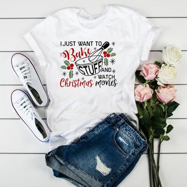 women lady t shirt watch bake stuff merry christmas printed tshirt ladies tee shirt women female clothes graphic t-shirt, White
women lady t shirt watch bake stuff merry christmas printed tshirt ladies tee shirt women female clothes graphic t-shirt, White