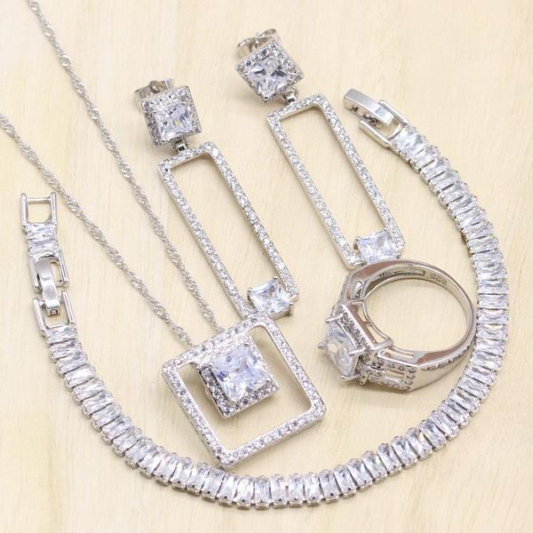 trendy rectangle white cubic zirconia silver color jewelry sets for women earrings/pendant/necklace/bracelet
trendy rectangle white cubic zirconia silver color jewelry sets for women earrings/pendant/necklace/bracelet