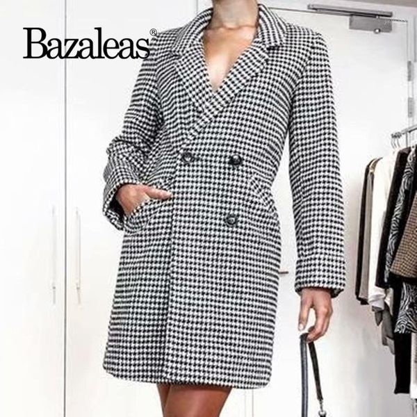 bazaleas autumn double pockets blazer women coat vintage tartan jacket loose fashion turn down blazer mujer dropshipping1, White;black
bazaleas autumn double pockets blazer women coat vintage tartan jacket loose fashion turn down blazer mujer dropshipping1, White;black