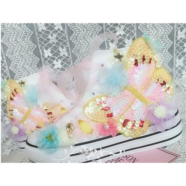 2020 increased sequins, high-profile canvas butterfly, strass women's shoes, lace. sovw, Black
2020 increased sequins, high-profile canvas butterfly, strass women's shoes, lace. sovw, Black