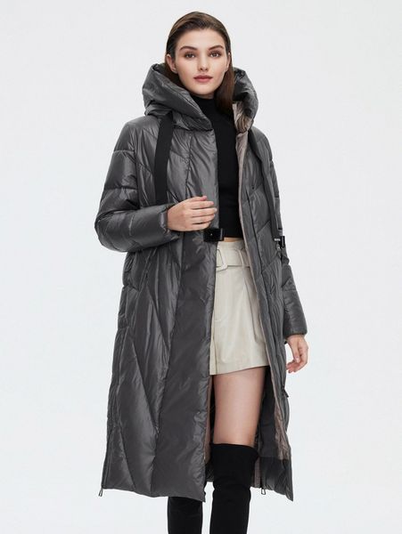 o-ring detail zip pocket puffer winter coat i3kq#, Black
