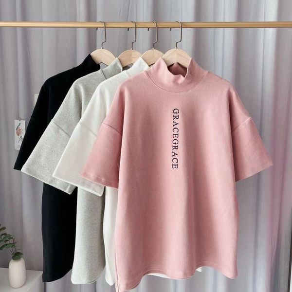 gra letter 5516 embroidered high small neck women's bottom half sleeve casual bottomed sweater, Black
gra letter 5516 embroidered high small neck women's bottom half sleeve casual bottomed sweater, Black