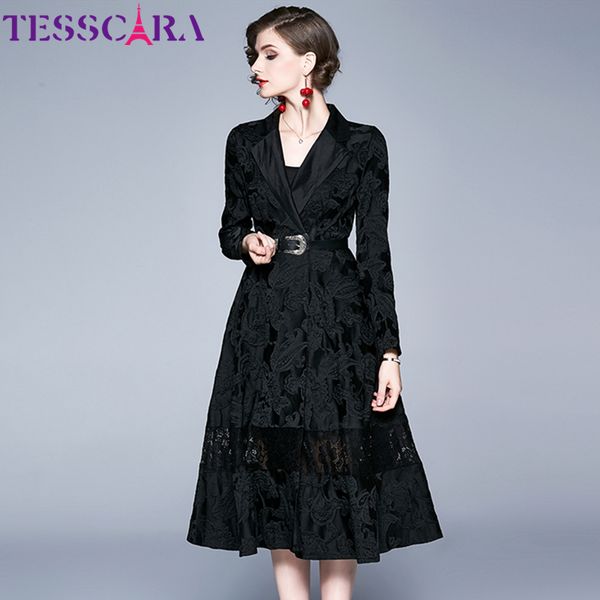 tesscara women autumn long elegant jacquard blazer trench coat female spring lace vintage designer oversize outerwear & coats 1031, Tan;black
tesscara women autumn long elegant jacquard blazer trench coat female spring lace vintage designer oversize outerwear & coats 1031, Tan;black