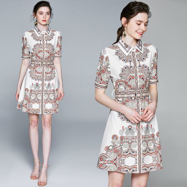 2021 new banulin fashion runway summer women's short sleeve gorgeous baroque print belted elegant mini vintage 8lj7, Black;gray
2021 new banulin fashion runway summer women's short sleeve gorgeous baroque print belted elegant mini vintage 8lj7, Black;gray