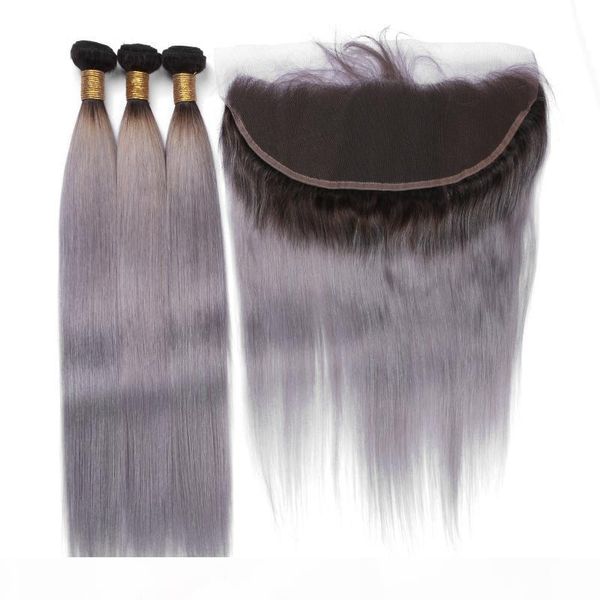 brazilian silver grey ombre human hair wefts with frontal 9a body wave #1b grey two tone ombre 13x4 lace frontal closure with 3bundles, Black
brazilian silver grey ombre human hair wefts with frontal 9a body wave #1b grey two tone ombre 13x4 lace frontal closure with 3bundles, Black