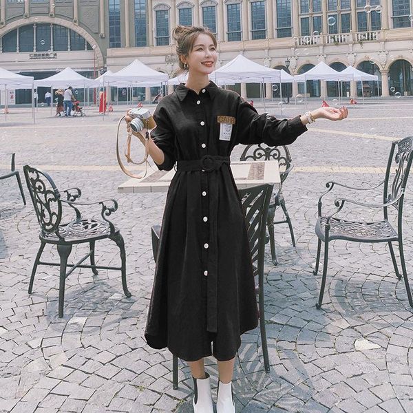 red dress retro hepburn style long skirt autumn 2020 new long sleeve shirt skirt with waist closing and thin temperament, Black;gray
red dress retro hepburn style long skirt autumn 2020 new long sleeve shirt skirt with waist closing and thin temperament, Black;gray
