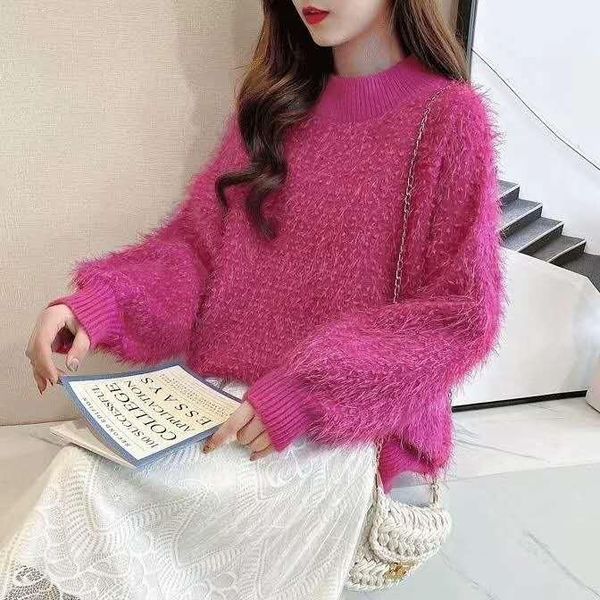 fashion women's sweater 2020 autumn and winter new long-sleeved sweater loose retro outer wear pullover, White;black
fashion women's sweater 2020 autumn and winter new long-sleeved sweater loose retro outer wear pullover, White;black