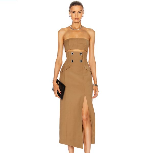 2021 the new strapless platter two joint new arrivals women will see brown dress 2 piece suit party set f0h7, Gray
2021 the new strapless platter two joint new arrivals women will see brown dress 2 piece suit party set f0h7, Gray