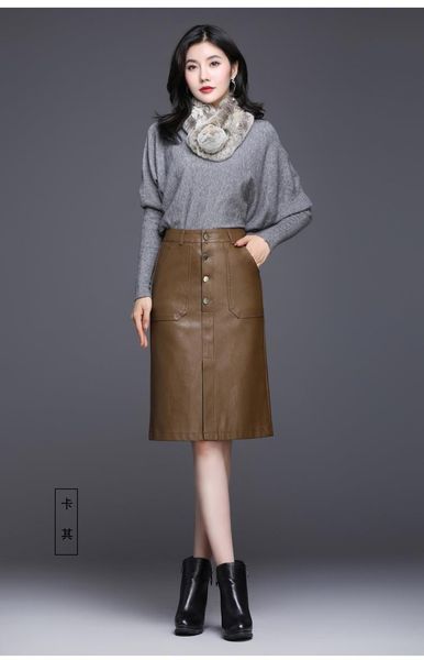 2020 autumn office skirt ladies elegant plus size pu leather knee skirts for women winter falda mujer black red 4xl
2020 autumn office skirt ladies elegant plus size pu leather knee skirts for women winter falda mujer black red 4xl