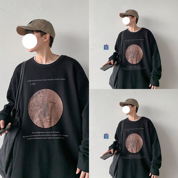 men's autumn fashion brand men 2020 new autumn loose round neck t-shirt sweatersweater sweater fashion trend long sleeve t-shirt for me, Black
men's autumn fashion brand men 2020 new autumn loose round neck t-shirt sweatersweater sweater fashion trend long sleeve t-shirt for me, Black